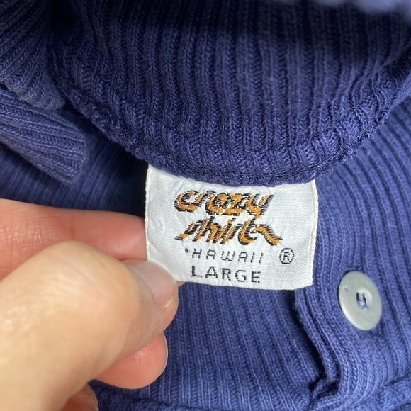 Vintage Crazy Shirts Maui Surf Co. Blue Pullover Sweatshirt Large - Picture 7 of 9